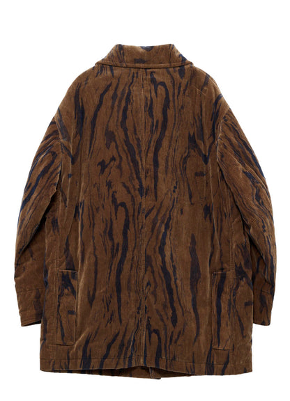 <PIECE UNIQUE>C/RY CORDUROY INK MARBLING DYED PADDED COAT