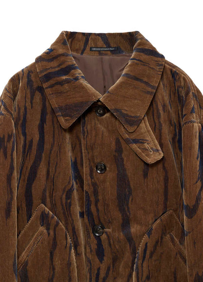 <PIECE UNIQUE>C/RY CORDUROY INK MARBLING DYED PADDED COAT