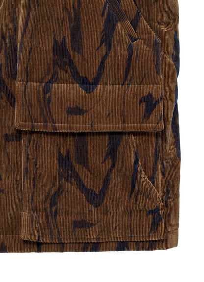 <PIECE UNIQUE>C/RY CORDUROY INK MARBLING DYED PADDED COAT