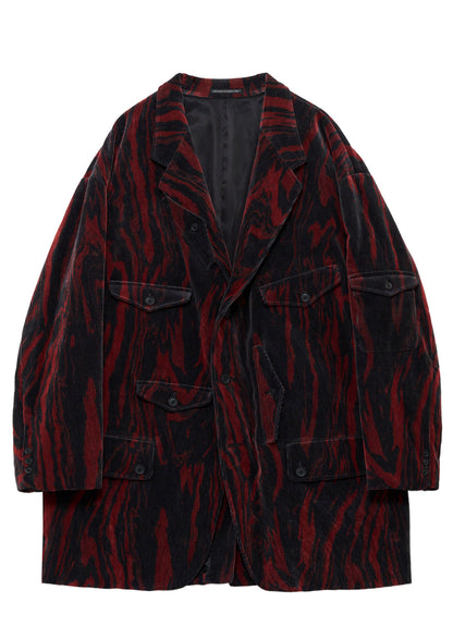 <PIECE UNIQUE>C/RY CORDUROY INK MARBLING DYED PADDED JACKET