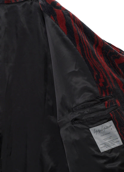 <PIECE UNIQUE>C/RY CORDUROY INK MARBLING DYED PADDED JACKET