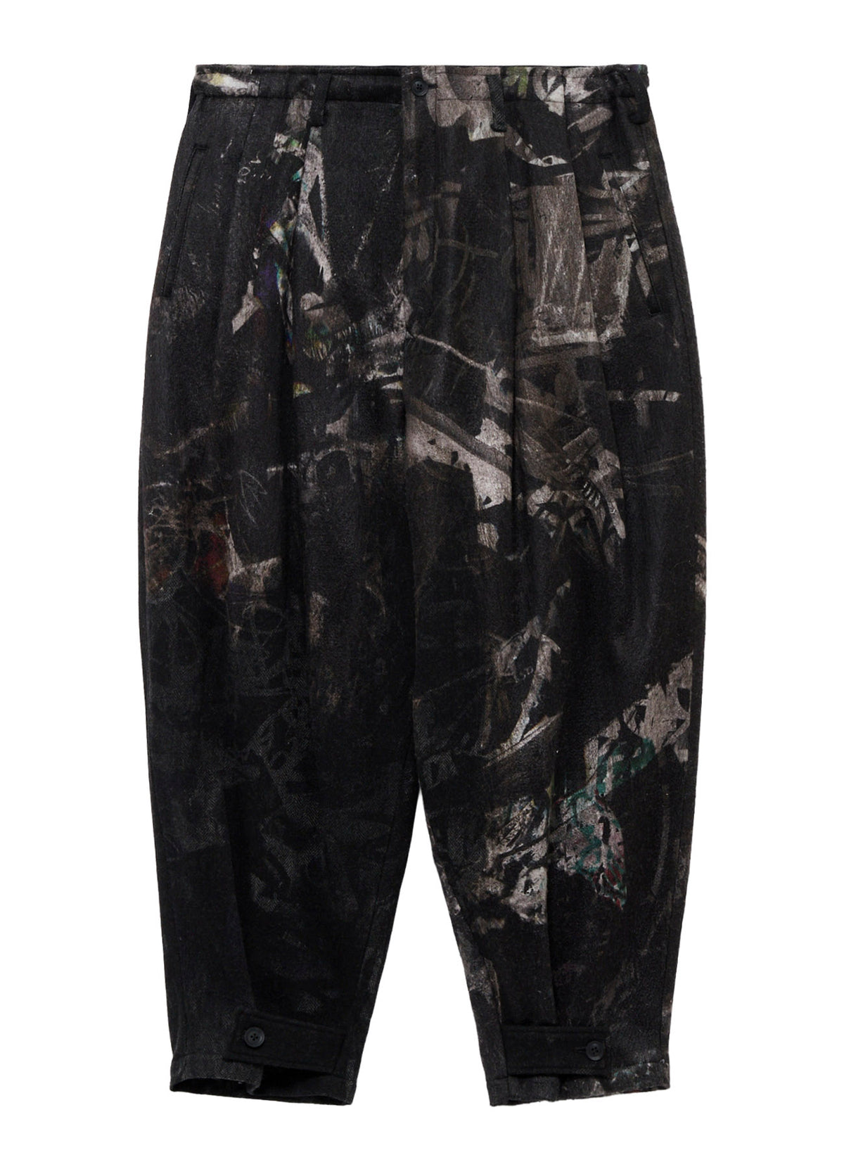 <PIECE UNIQUE>G HERRINGBONE PRINT PANTS