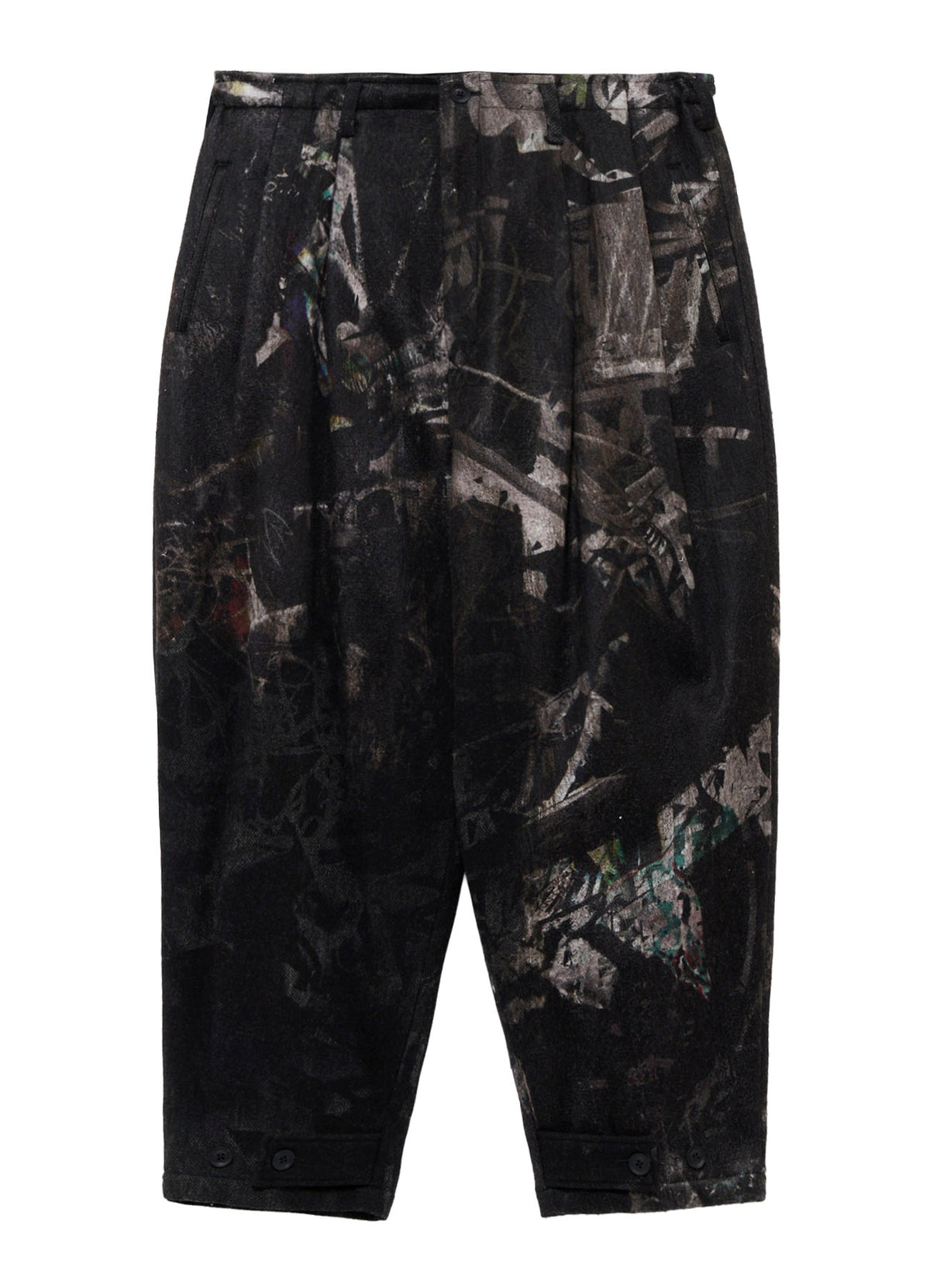 <PIECE UNIQUE>G HERRINGBONE PRINT PANTS