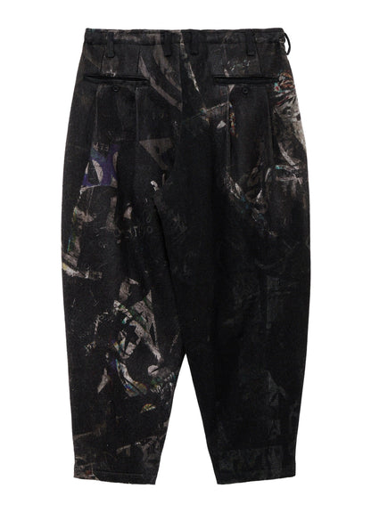 <PIECE UNIQUE>G HERRINGBONE PRINT PANTS