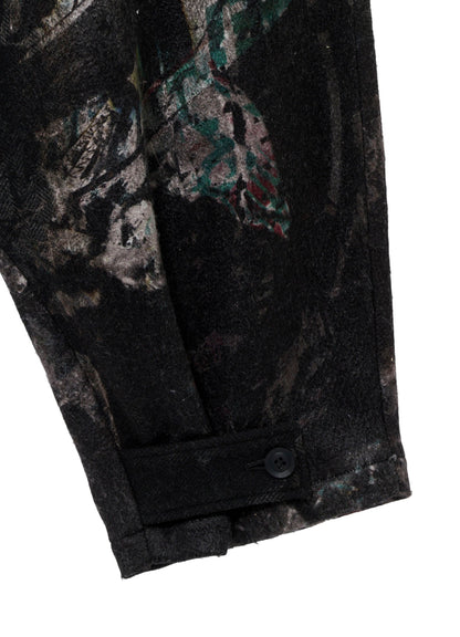 <PIECE UNIQUE>G HERRINGBONE PRINT PANTS