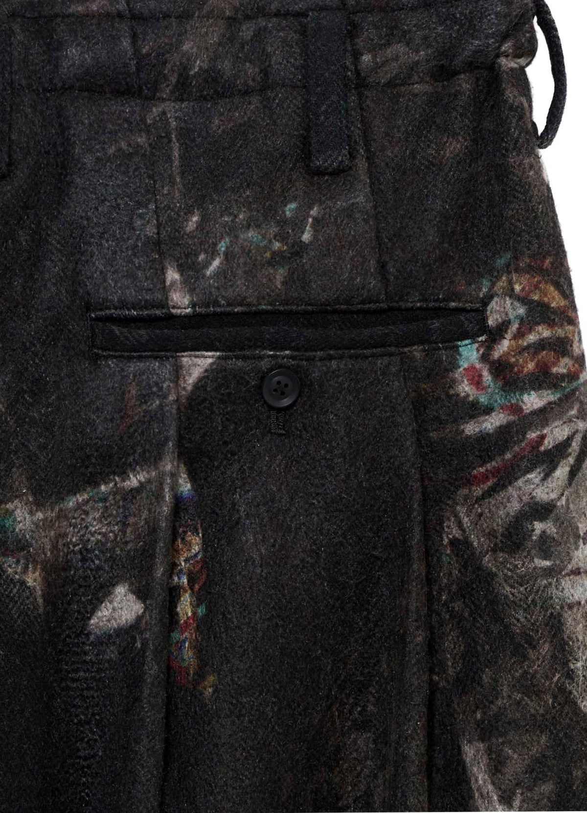 <PIECE UNIQUE>G HERRINGBONE PRINT PANTS