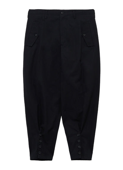 <PIECE UNIQUE>C/CANVAS HEM SLIT BUTTON PANTS
