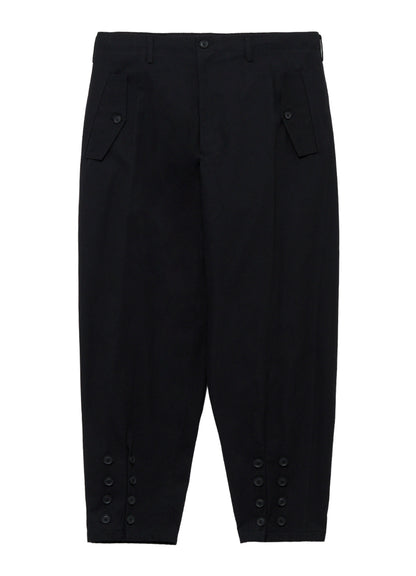 <PIECE UNIQUE>C/CANVAS HEM SLIT BUTTON PANTS
