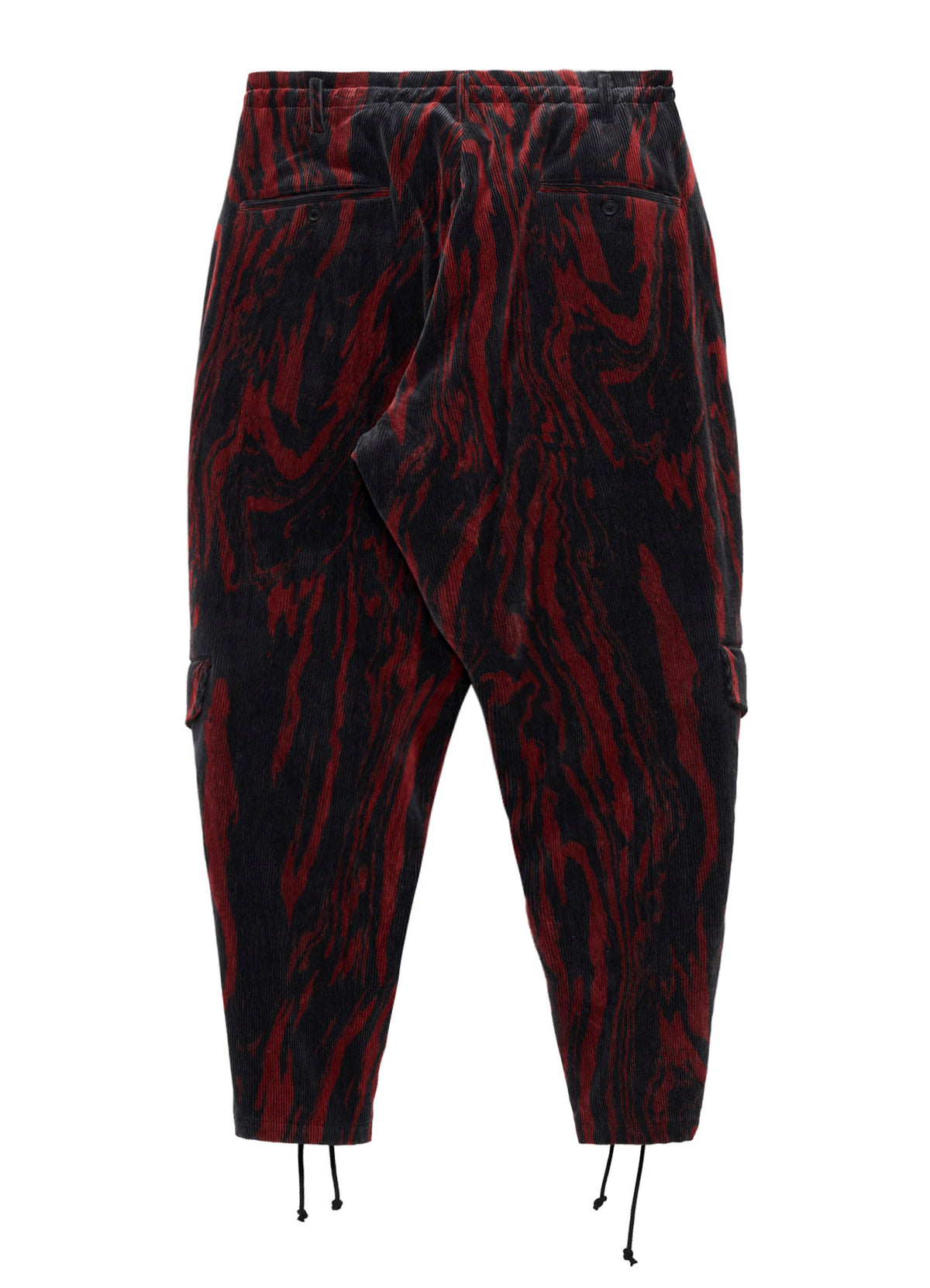 <PIECE UNIQUE>C/RY CORDUROY INK MARBLING DYED LACE UP PANTS