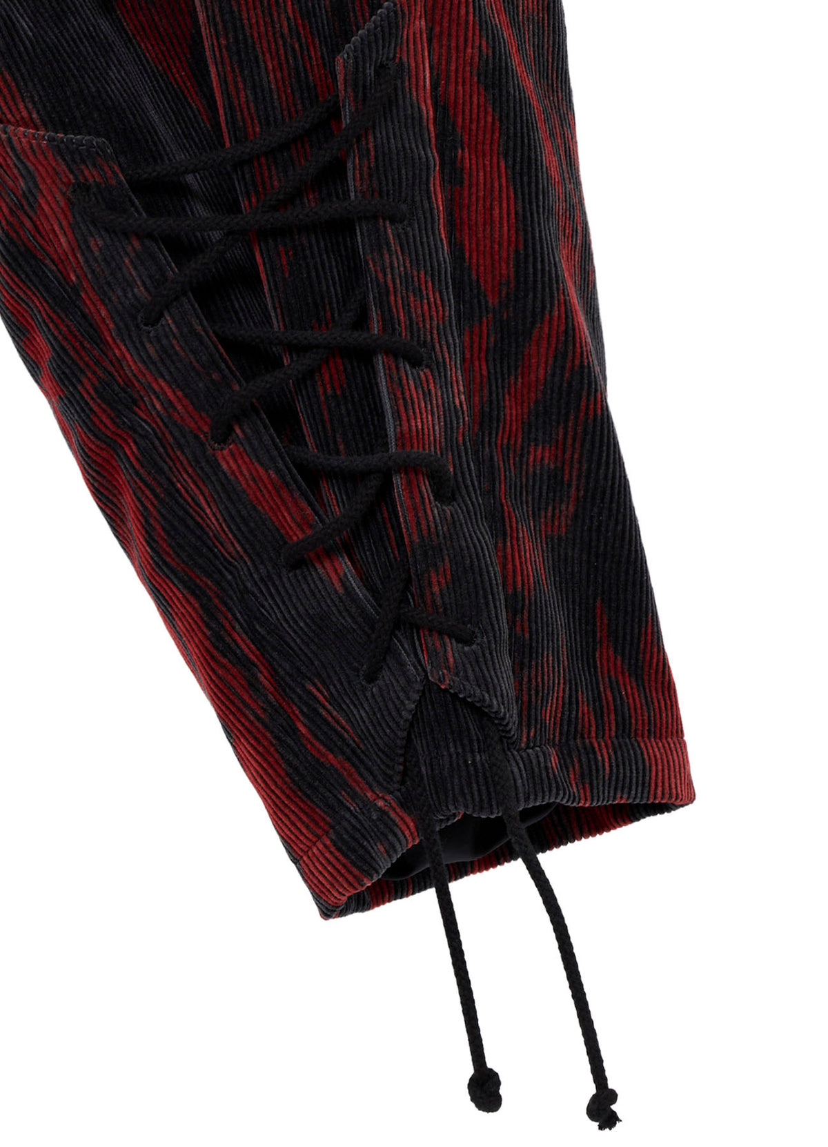<PIECE UNIQUE>C/RY CORDUROY INK MARBLING DYED LACE UP PANTS