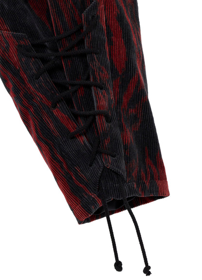 <PIECE UNIQUE>C/RY CORDUROY INK MARBLING DYED LACE UP PANTS