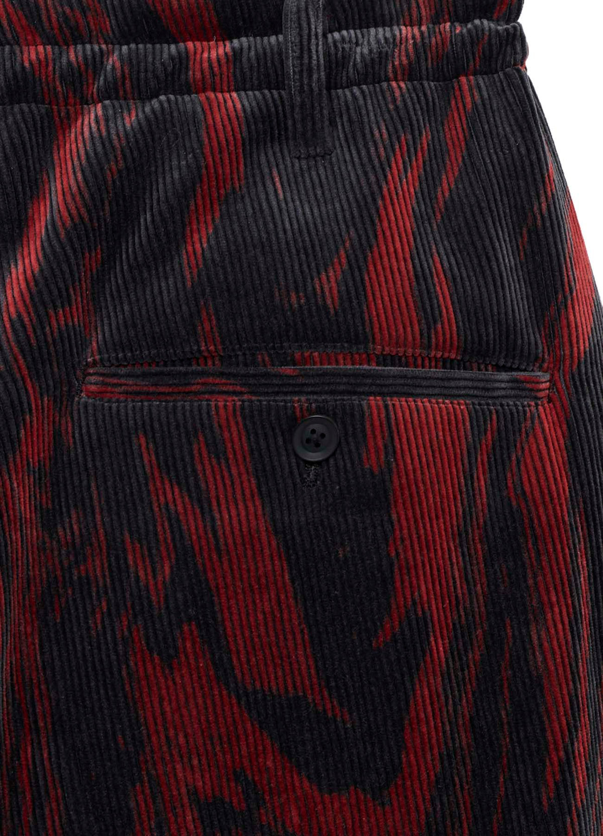 <PIECE UNIQUE>C/RY CORDUROY INK MARBLING DYED LACE UP PANTS