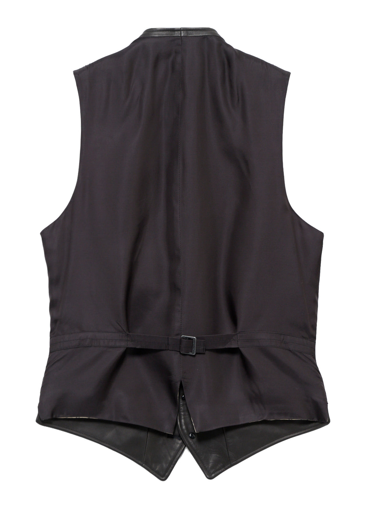 <PIECE UNIQUE>SOFT COW GREY 6B LEATHER VEST