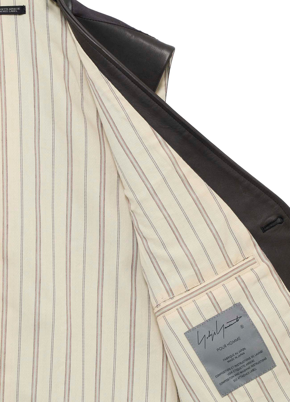 <PIECE UNIQUE>SOFT COW GREY 6B LEATHER VEST