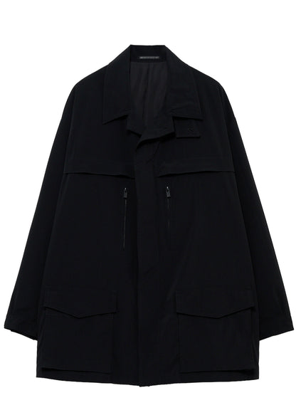 <PIECE UNIQUE>PE TAFFETA YOKE CHIN TAB BLOUSON