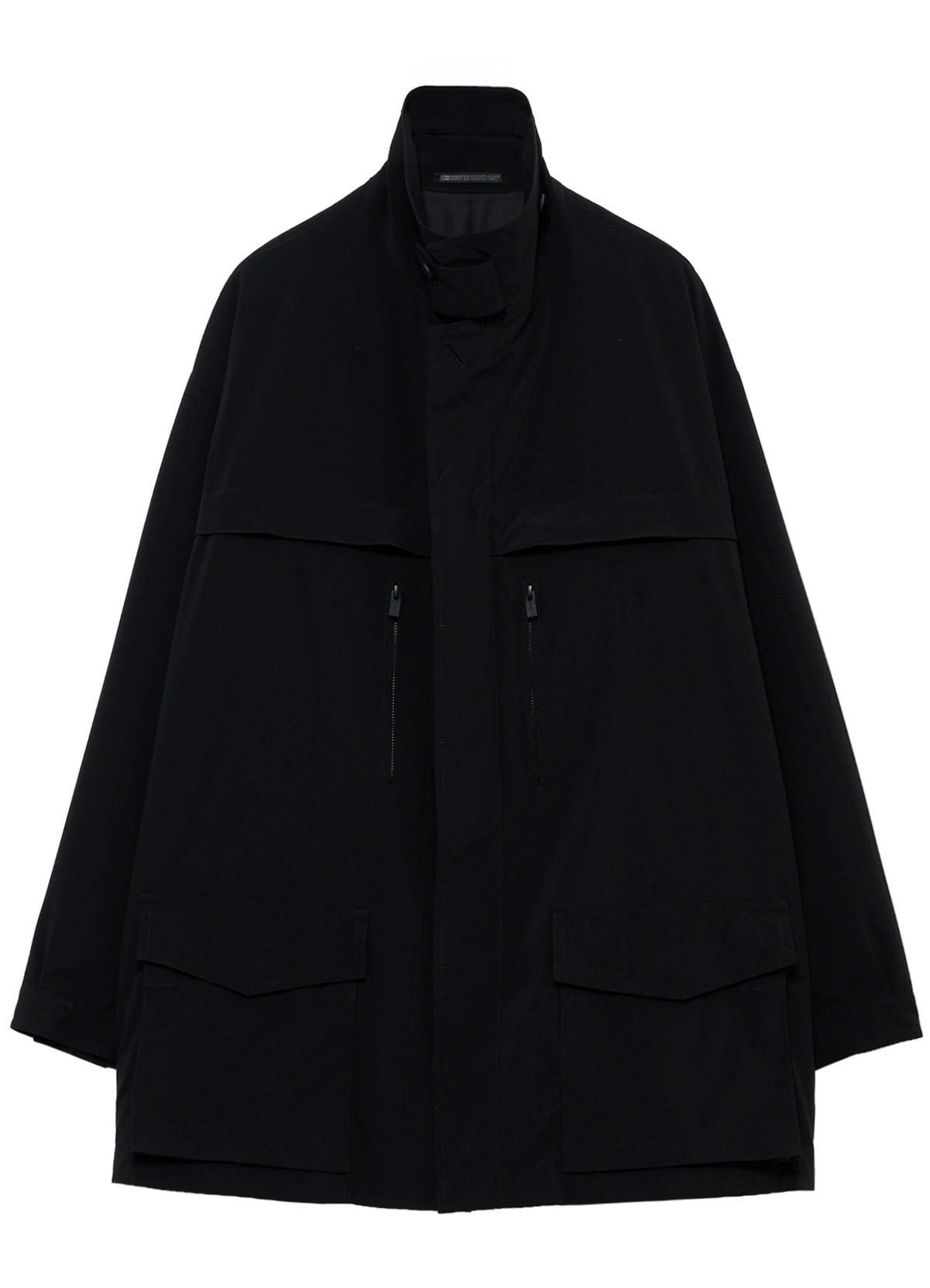 <PIECE UNIQUE>PE TAFFETA YOKE CHIN TAB BLOUSON