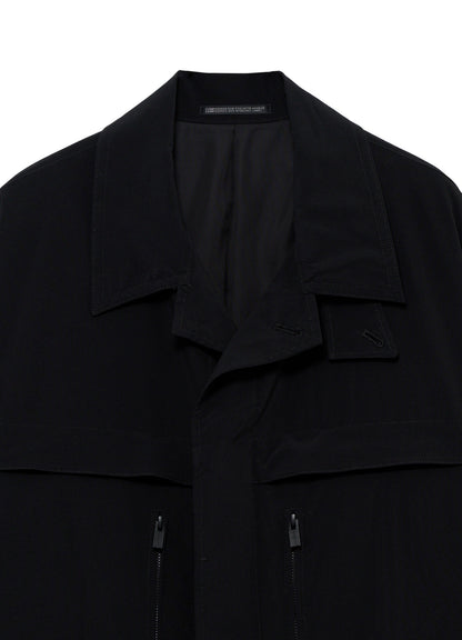 <PIECE UNIQUE>PE TAFFETA YOKE CHIN TAB BLOUSON
