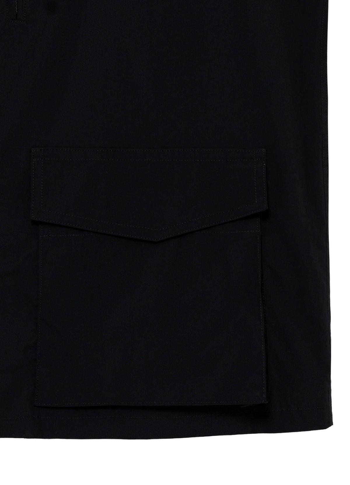 <PIECE UNIQUE>PE TAFFETA YOKE CHIN TAB BLOUSON