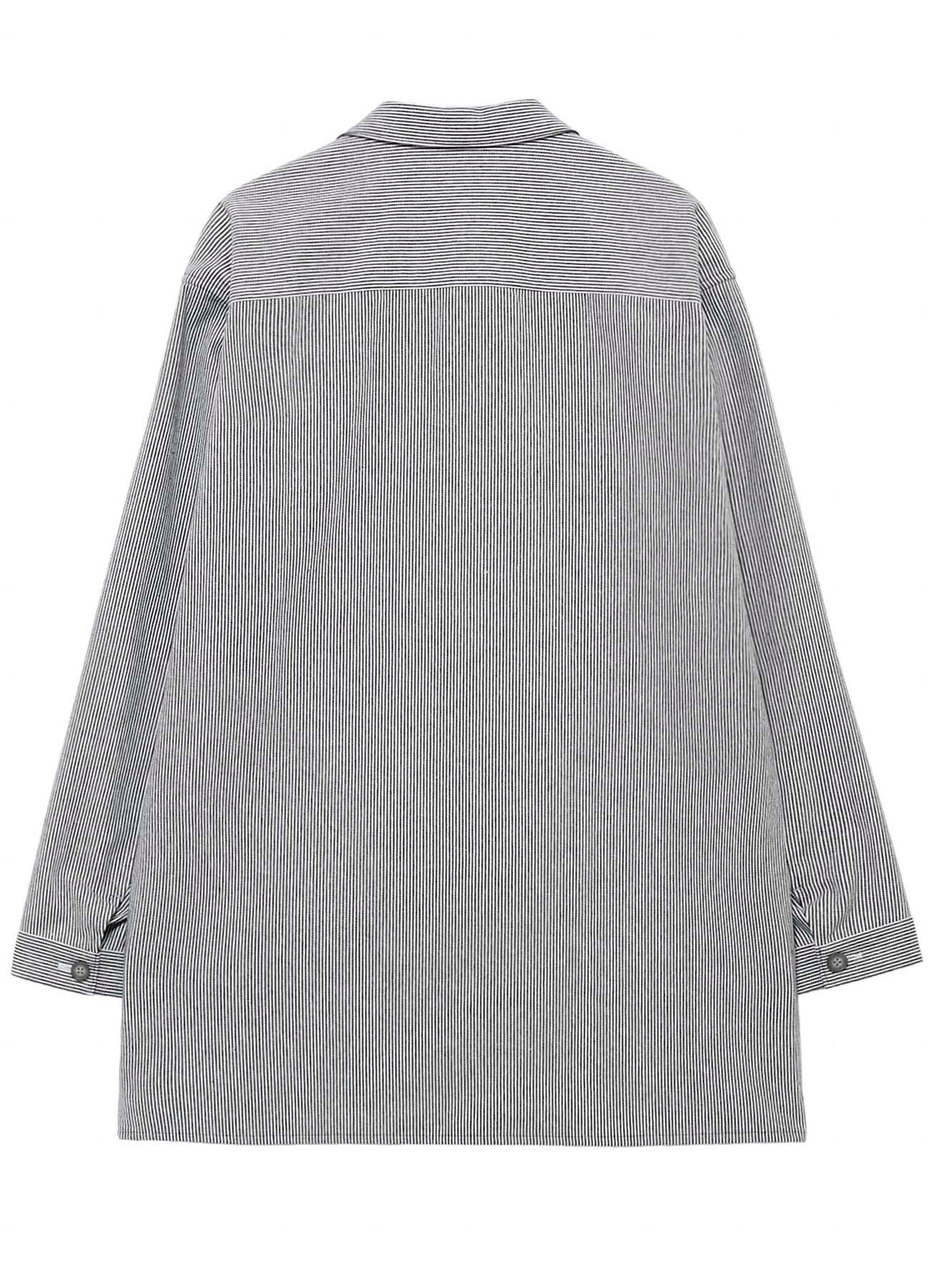 <PIECE UNIQUE>10S YARN DYED HICKORY OPEN SHIRT BLOUSON