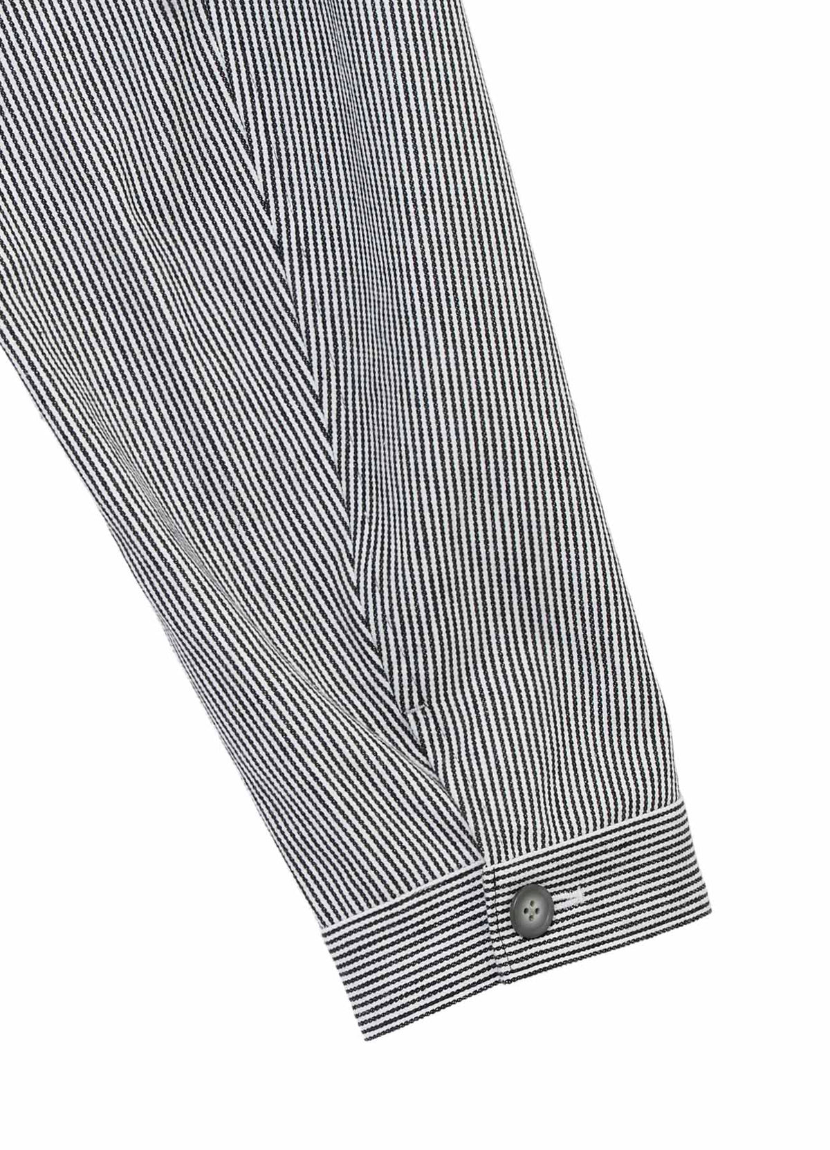 <PIECE UNIQUE>10S YARN DYED HICKORY OPEN SHIRT BLOUSON