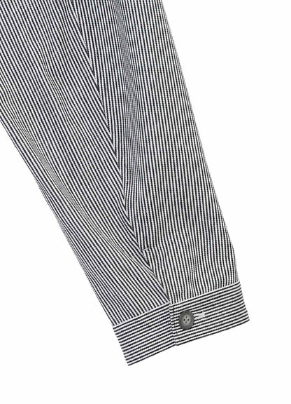 <PIECE UNIQUE>10S YARN DYED HICKORY OPEN SHIRT BLOUSON