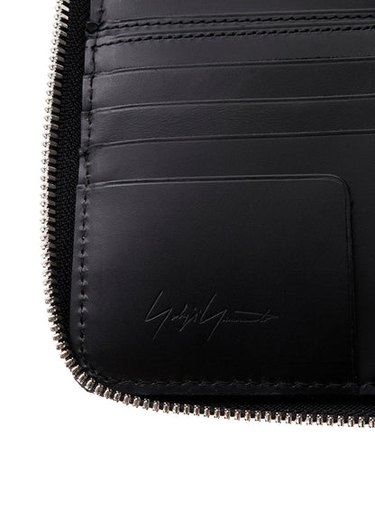 UNFINISHED LEATHER ZIP WALLET S