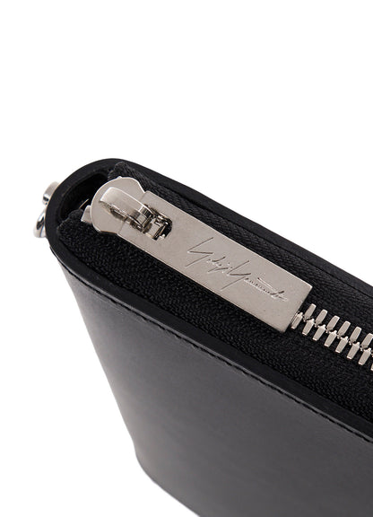 UNFINISHED LEATHER ZIP WALLET L