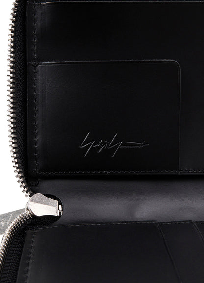 UNFINISHED LEATHER ZIP WALLET L