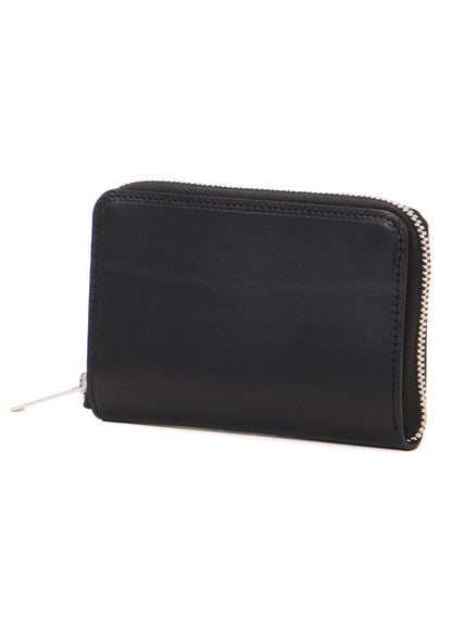 UNFINISHED LEATHER COMPACT ZIP WALLET