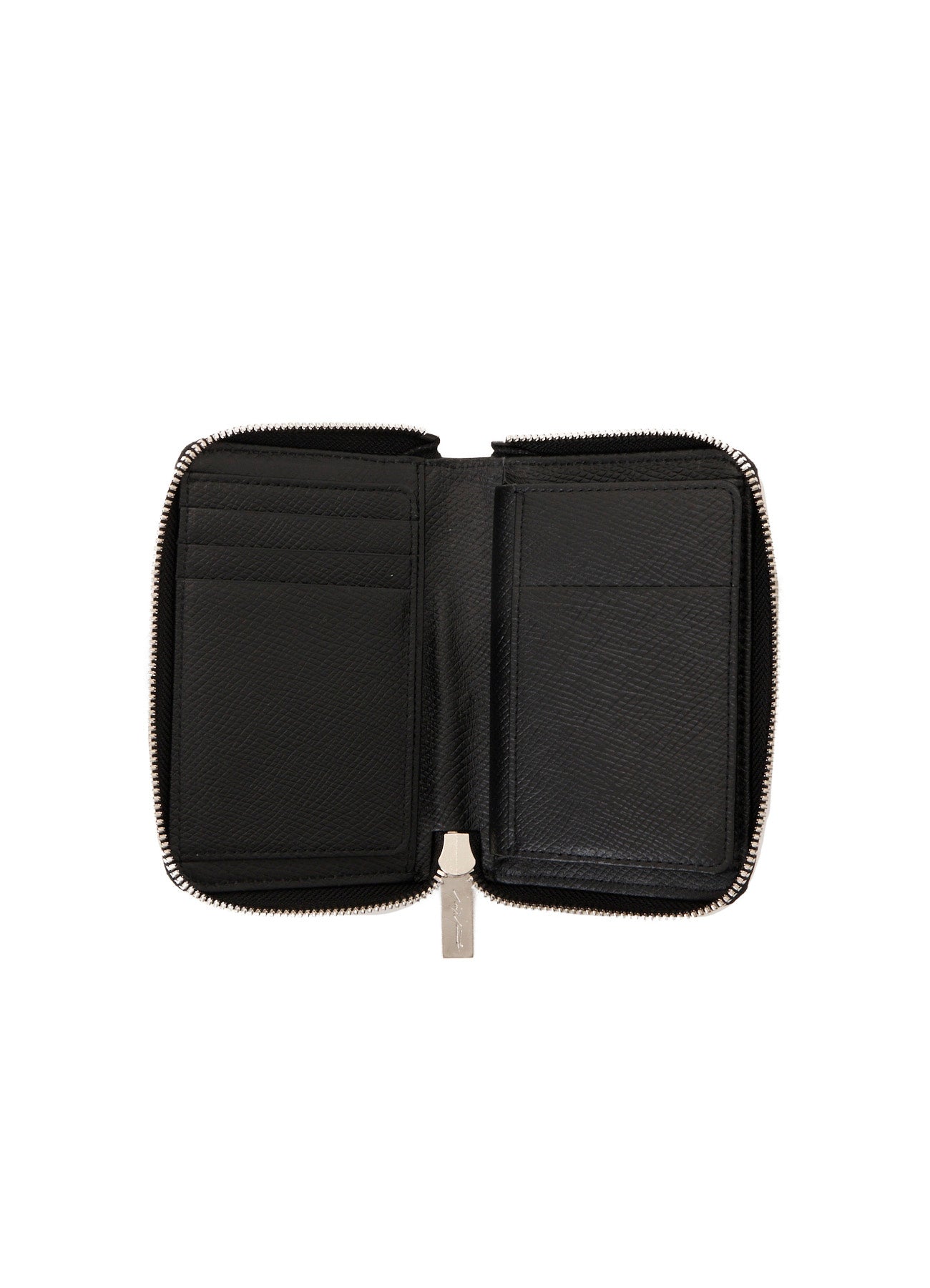 UNFINISHED LEATHER COMPACT ZIP WALLET