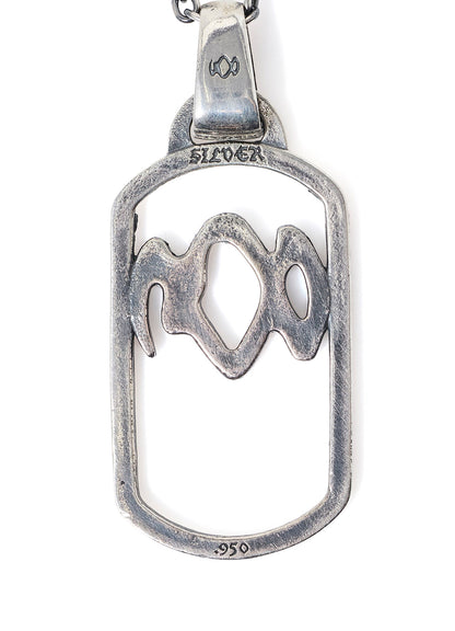 SILVER 950 DOG TAG GLASSES HOLDER