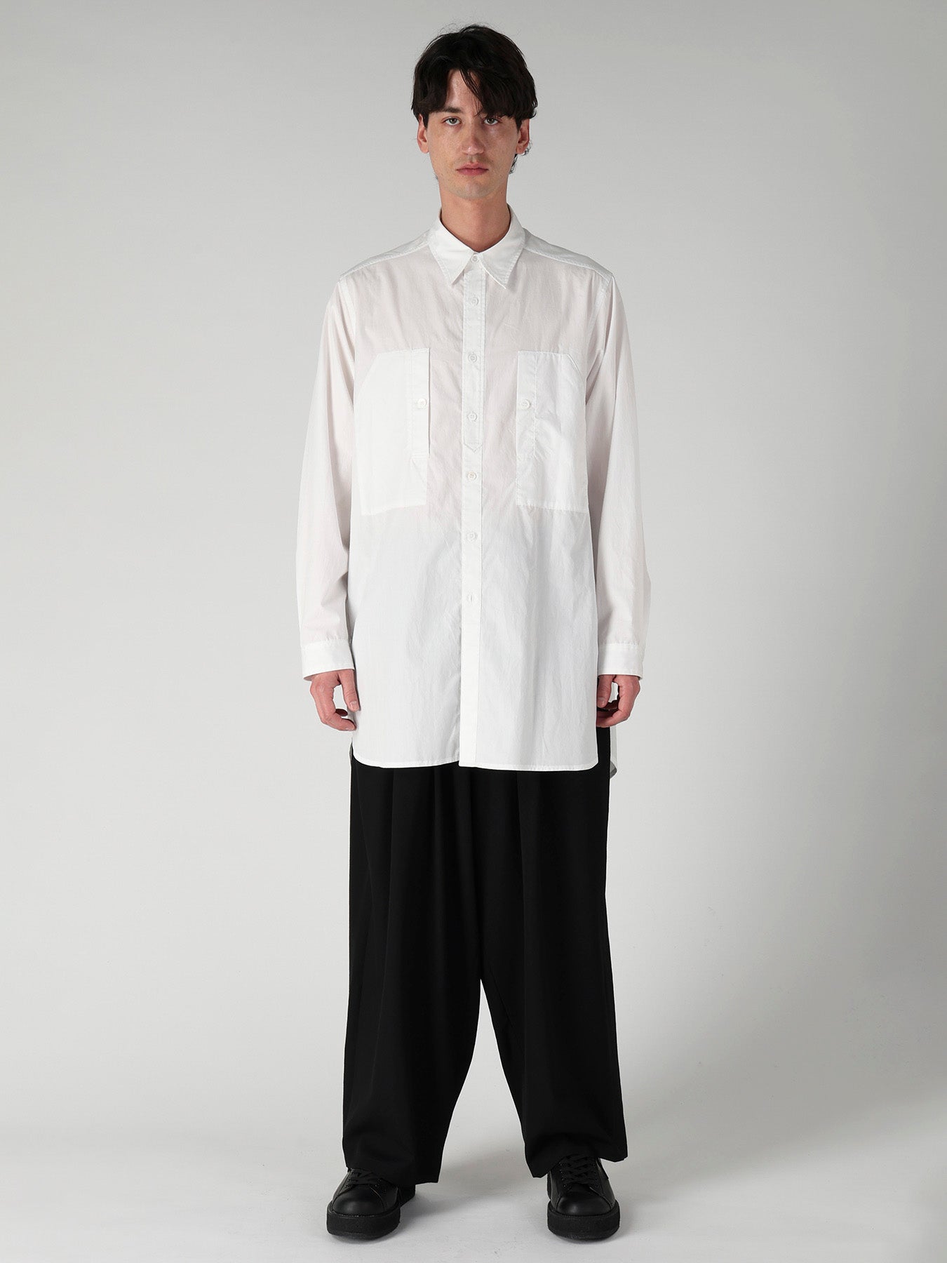 CHAIN STITCH BROAD ROUND HEM BLOUSE