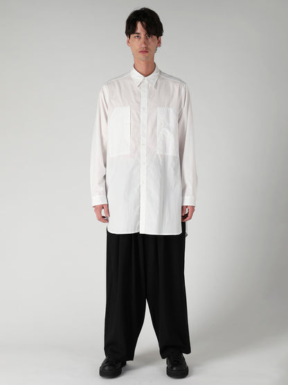 CHAIN STITCH BROAD ROUND HEM BLOUSE