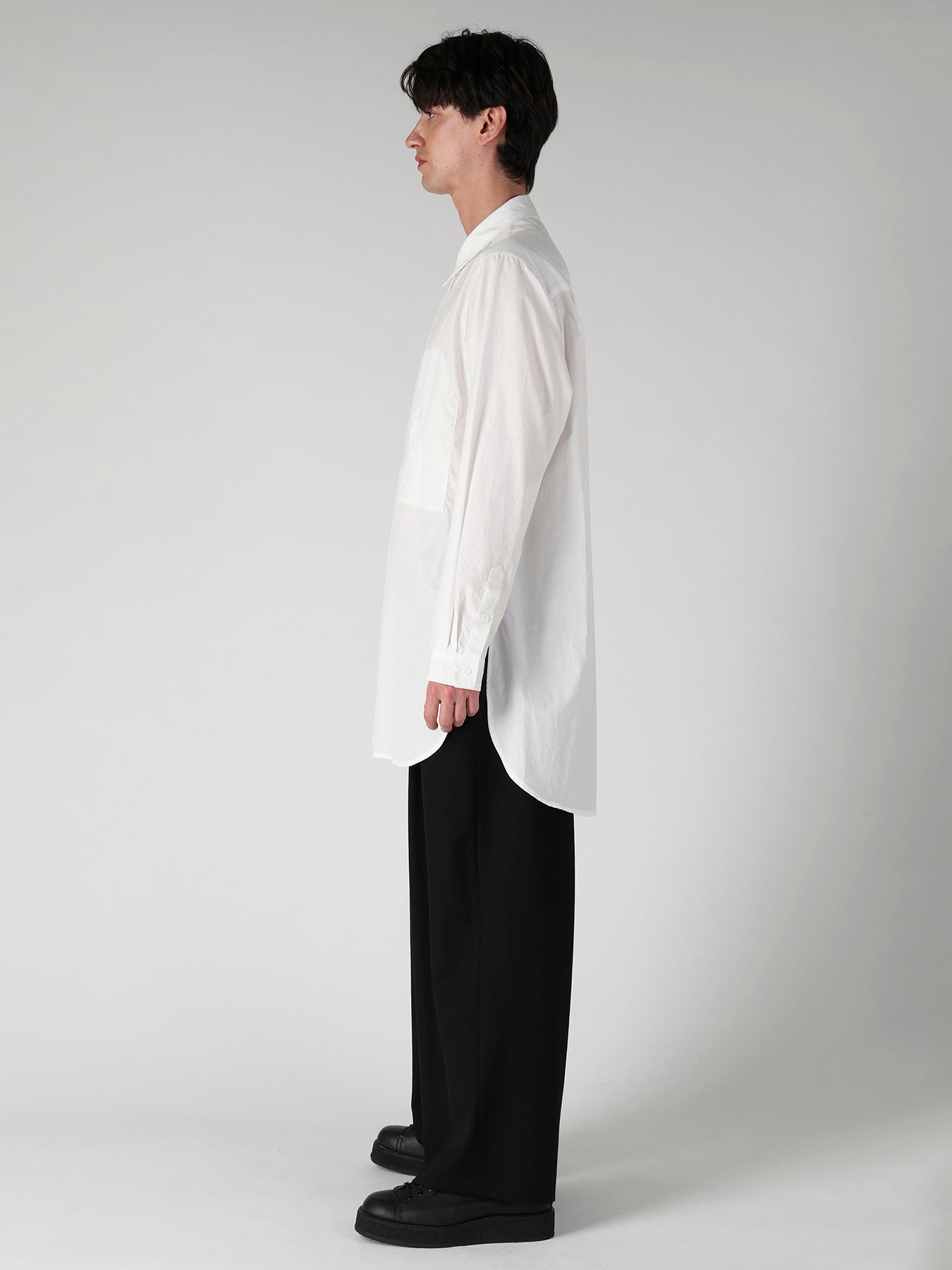 CHAIN STITCH BROAD ROUND HEM BLOUSE