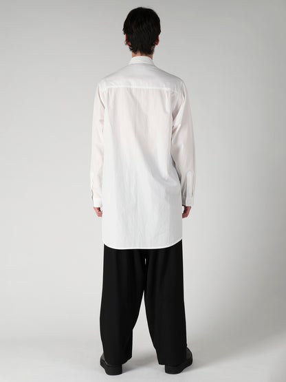CHAIN STITCH BROAD ROUND HEM BLOUSE