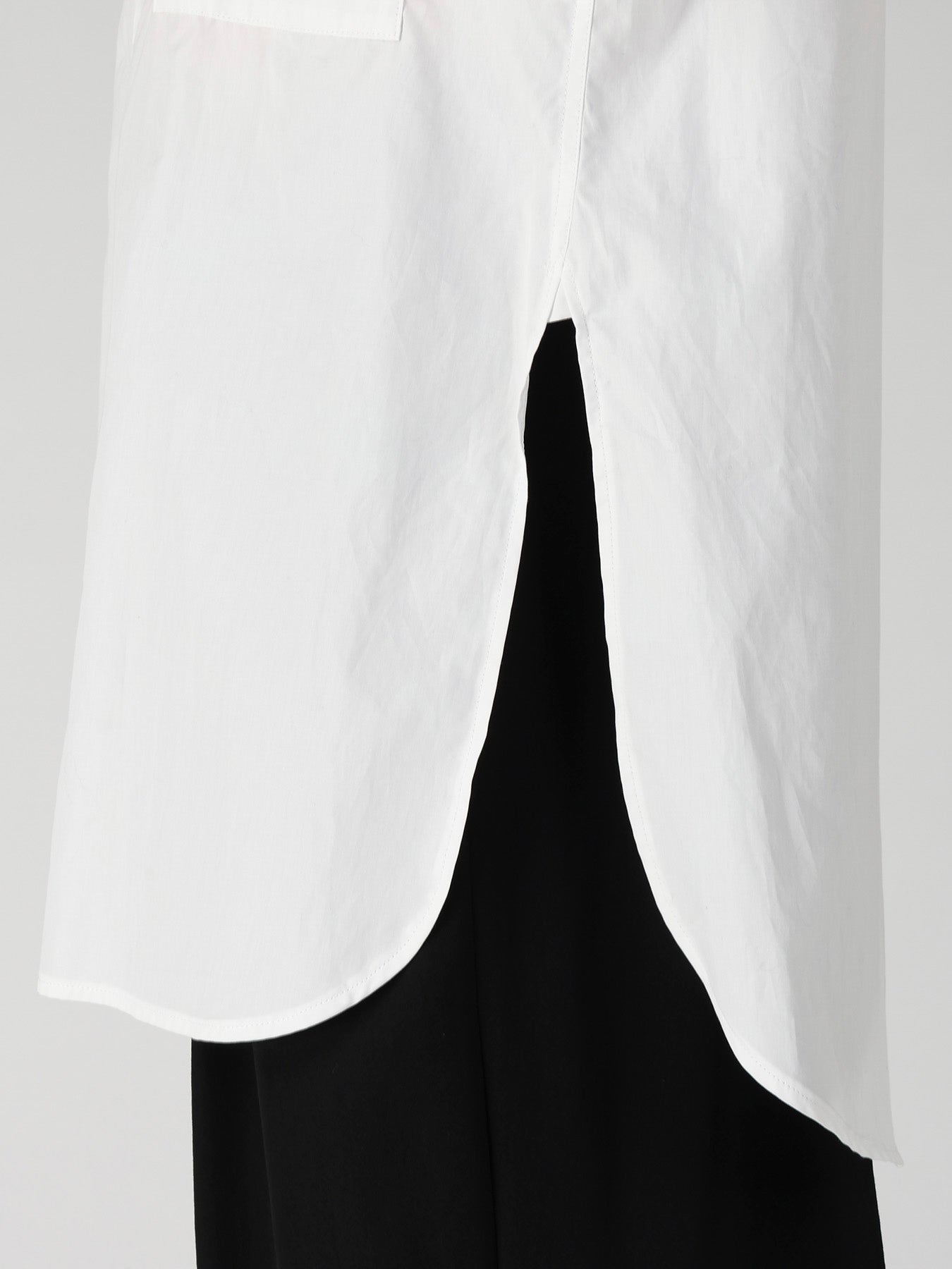 CHAIN STITCH BROAD ROUND HEM BLOUSE