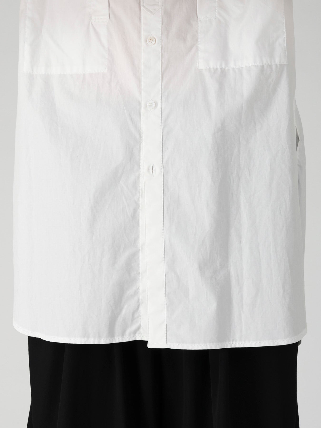 CHAIN STITCH BROAD ROUND HEM BLOUSE