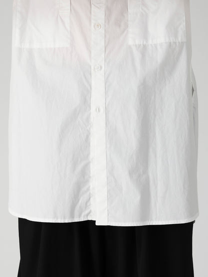 CHAIN STITCH BROAD ROUND HEM BLOUSE