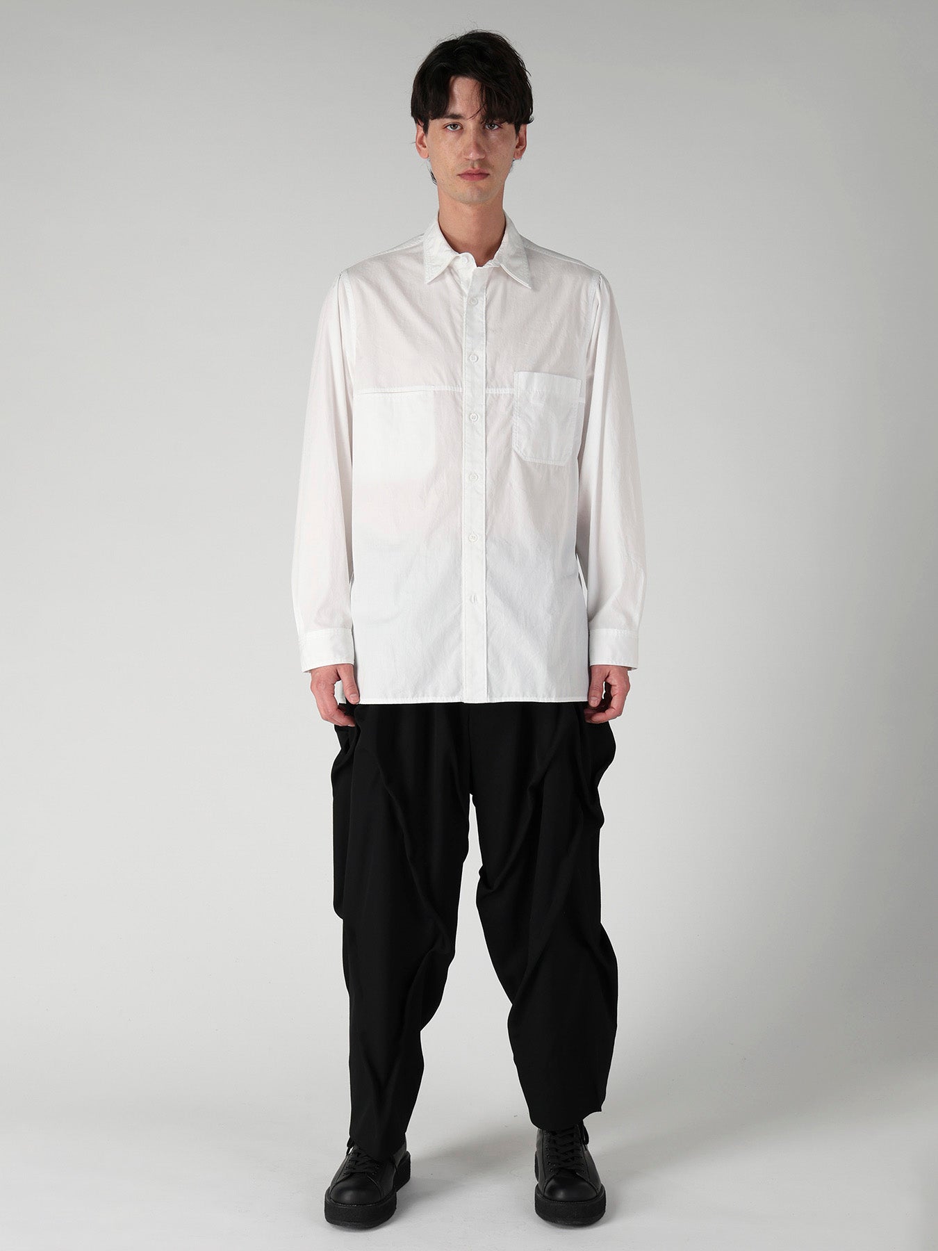 CHAIN STITCH BROAD DOUBLE COLLAR BLOUSE