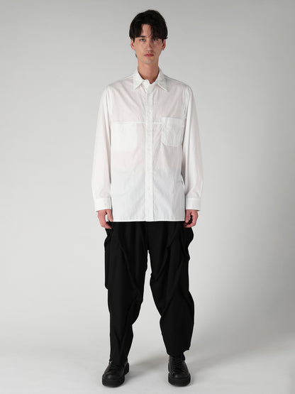 CHAIN STITCH BROAD DOUBLE COLLAR BLOUSE