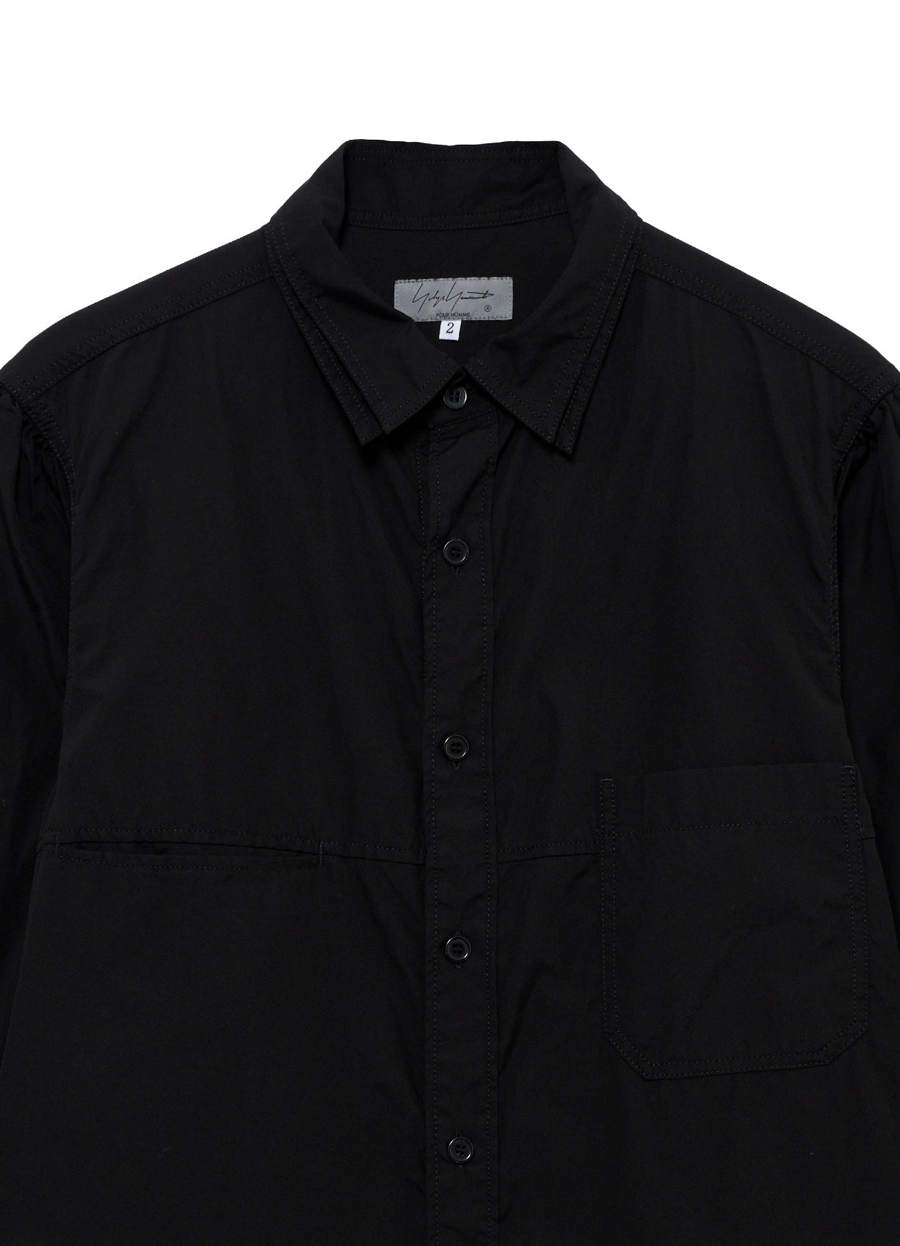 CHAIN STITCH BROAD DOUBLE COLLAR BLOUSE