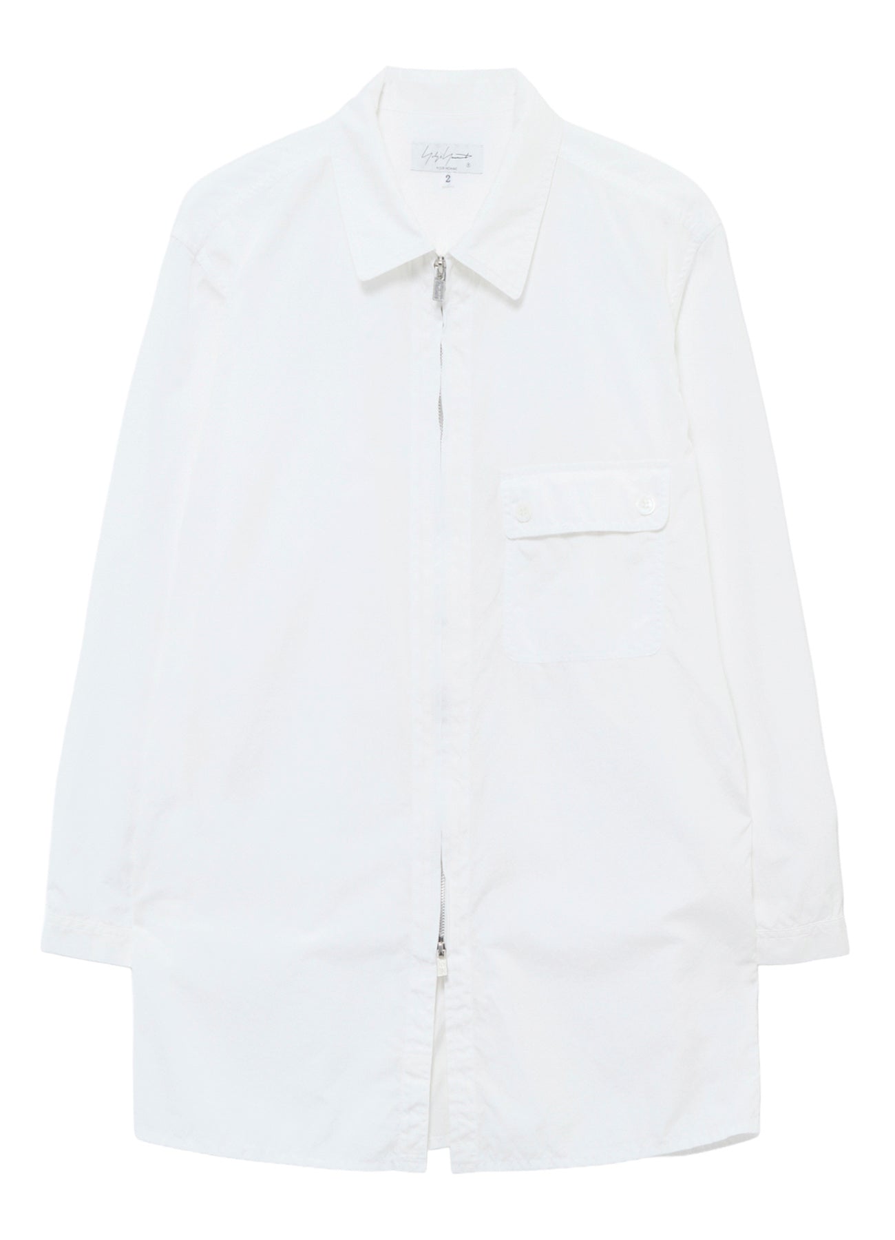 CHAIN STITCH BROAD ZIPPER OPEN BLOUSE