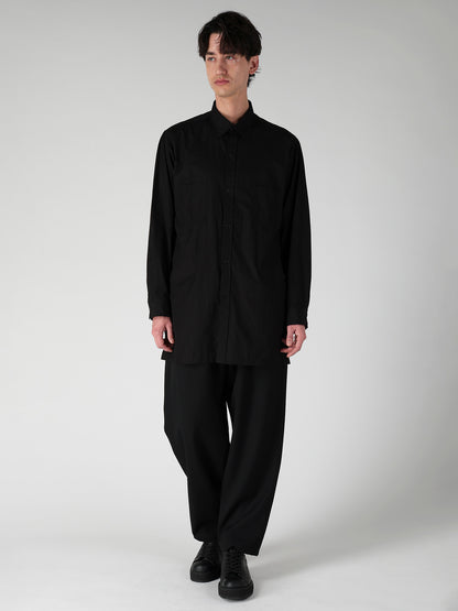 CHAIN STITCH BROAD BACK SIDE OPEN GATHER BLOUSE