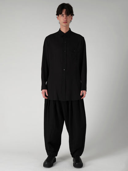 CELLULOSE LAWN TRIPLE COLLAR BLOUSE