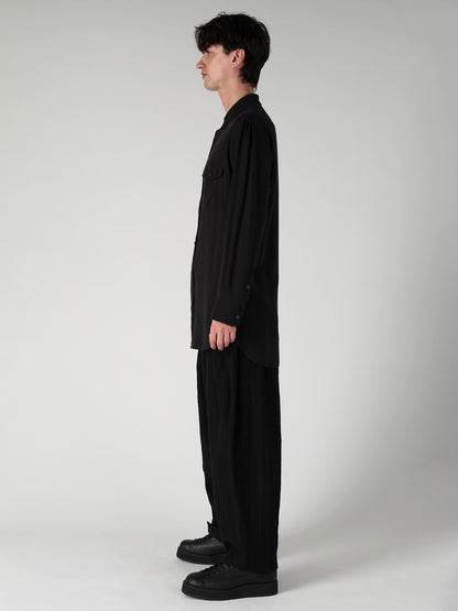 CELLULOSE LAWN TRIPLE COLLAR BLOUSE