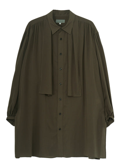 CELLULOSE LAWN SCARF GATHER BLOUSE