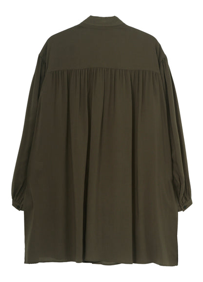 CELLULOSE LAWN SCARF GATHER BLOUSE