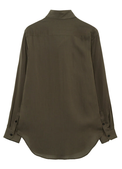 CELLULOSE LAWN SCARF COLLAR BLOUS