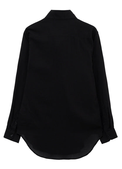 CELLULOSE LAWN SCARF COLLAR BLOUS