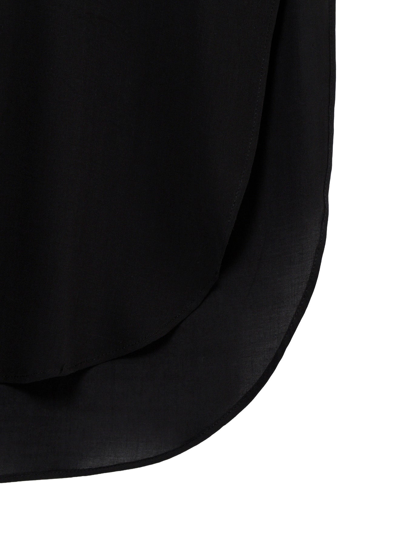 CELLULOSE LAWN COLLAR TAB LONG BLOUSE